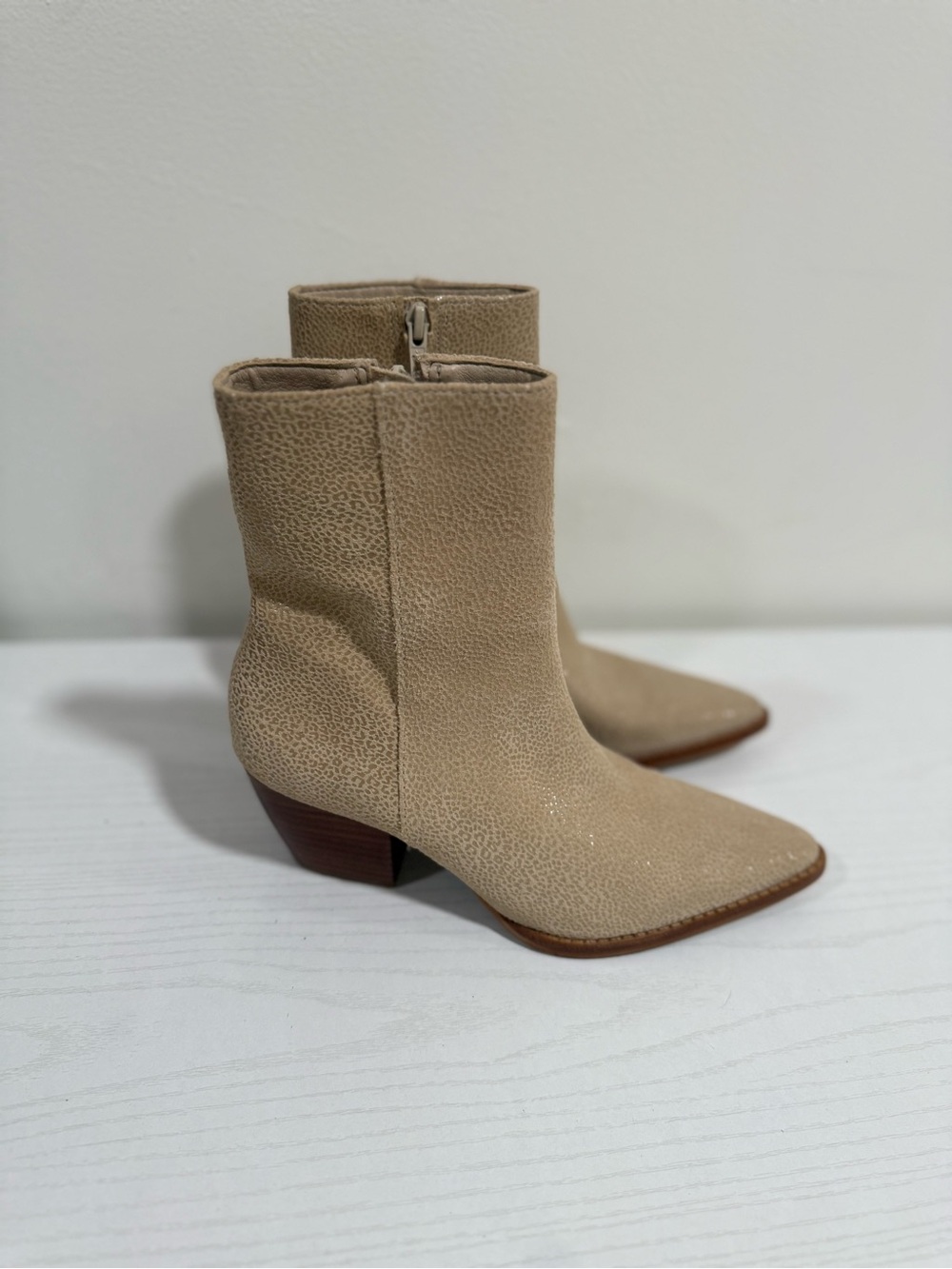 Matisse Beige Pointed Toe Ankle Boots